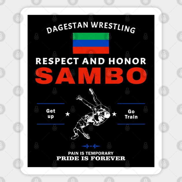 Sambo Dagestan Wrestling Magnet by NicGrayTees